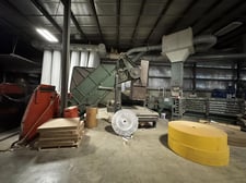 Maren #203, complete shredding & baling system, includes dumper, pinch belt conveyor shredder