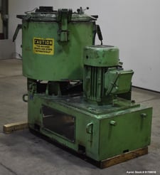 200 liter Kawata #SMB-200, Super Mixer, 30 HP, 304 Stainless Steel, jacketed, 460 V., explosion proof, swing