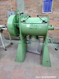 Lodige #FM-130D, Plow Mixer, 130L, 34 gallon, Stainless Steel, 4 HP, Frame Mounted, 220/440 V., 1971