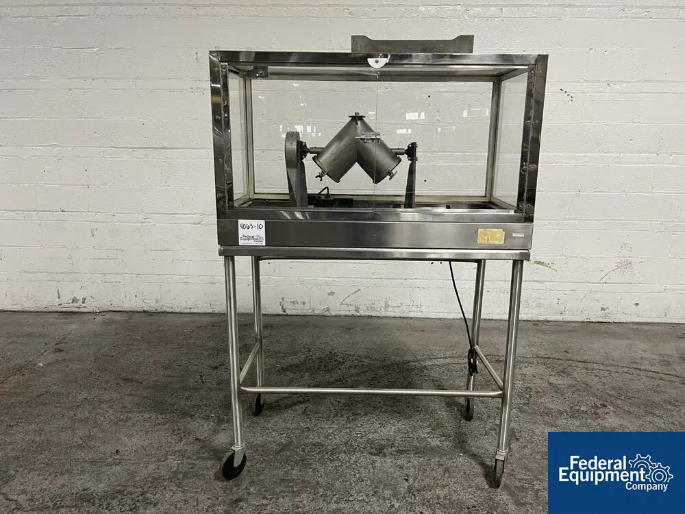 0.13 cu.ft. Patterson #CrossFlow, Twin Shell Blender, 4 qt, Stainless Steel, AS IS