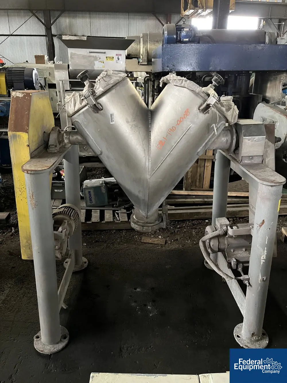3 cu.ft. Patterson #CrossFlow, Twin Shell Blender, Stainless Steel, on stand
