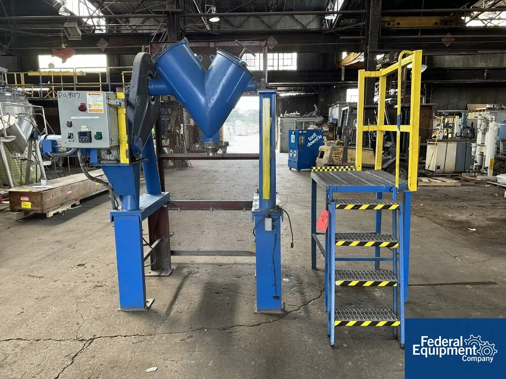 2 cu.ft. Patterson #CrossFlow, Twin Shell Blender, Stainless Steel, 1 HP, on stand w/ covers