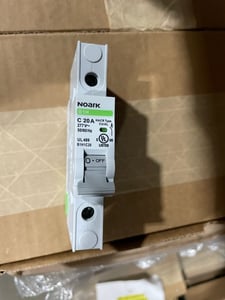20 Amps, Noark, B1H1C20, circuit breaker 1P DIN mount C Curve