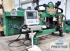 Peddinghaus #PCD-1100/3B, 3-spindle beam drill, Seimens 840Di, programmable spindle feeds, 2013