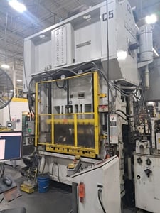 250 Ton, Minster Hevistamper #E2-250-60-42, straight side double crank press, 6" stroke, 25" Shut Height, 6"