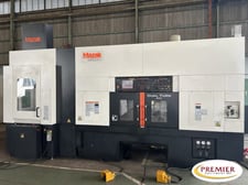 Mazak #Dual-Turn-200, twin spindle CNC turning center with gantry, Mazatrol SmoothC Control, 12.5" swing, 8"