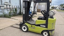 5000 lb. Clark #CGC25, forklift, 189" lift height, 3 mast, 24" fork, side shift