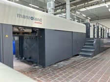 Manroland #705-3B-Plus+LV Evolution, Sheetfed offset printer, (5) Colors, Coater, 109M impressions, 16000