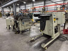 5000 lb. CWP #4RM-36 / SMX30CSF, coil feed line, 30" W x .078" stock, 60" OD, 13"-17" ID, (7) 2.75" diameter