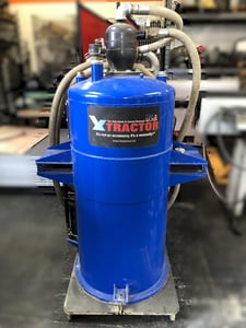 Xtractor #XR2500SHD, garnet removal system, 3000 lb. capacity, sandpiper pump, hydraulic dump, mounting frame