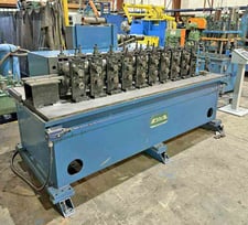 10 Stand, Tru Tech #M-2/2000, rollforming line, 7.625" rollspace, 1.50" diameter spindle, 4"-6" vertical