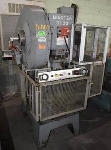 22 Ton, Minster #BI-22, High-Speed Press, 650 SPM, 1.25" stroke, 8.75" Shut Height, 2" adjustment