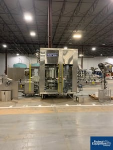 Serac, #R6V4/540-FCS+, Rotary Filler & capper, 5-Head, w/ sorter, 480 V., 3 phase, 2002