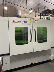 IPG #LaserCube, fiber laser, 3000 watt, 4' x4'tbl., chiller, dust collector, 2021