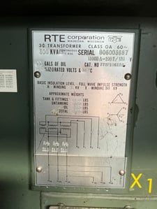 300 KVA 12000 Delta Primary, 208Y/120 Secondary, 3 phase, Padmount Transformer