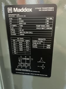 500 KVA 4160 Delta Primary, 208Y/120 Secondary, 3 phase, Padmount Transformer, Ready To Ship