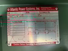 500 KVA 11500 Delta Primary, 480Y/277 Secondary, 3 phase, Padmount Transformer