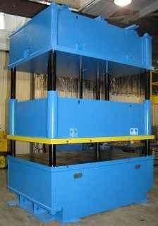 100 Ton, St. Lawrence, 84" x70", down-act, 4-post, 20" stroke, 40" daylight, floor standing, #2307