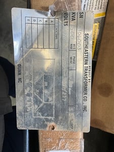 500 KVA 12470GY/7200 Primary, 480Y/277 Secondary, 3 phase, Padmount Transformer