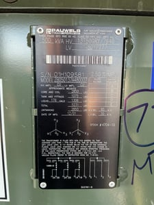 500 KVA 13750GY/7940 Primary, 480Y/277 Secondary, 3 phase, Padmount Transformer