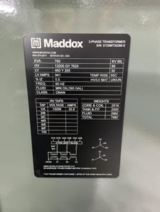 750 KVA 13200GY/7620 Primary, 460Y/265 Secondary, 3 phase, Padmount Transformer, Ready To Ship