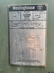 2500 KVA 14400 Delta Primary, 480Y/277 Secondary, 3 phase, Padmount Transformer