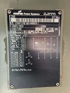 2500 KVA 33000Y/19050 Primary, 4160Y/2400 Secondary, 3 phase, Padmount Transformer