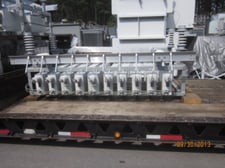 35000 KVAR, ABB, 3 PHASE, CAP BANK W/ 4 RACKS CONTAINING (20EA) 500KVAR CANS, 13280V