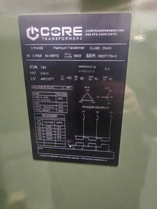 750 KVA 24940 Delta Primary, 480Y/277 Secondary, Pad, proCORE (immediate shipment available)