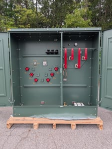 750 KVA 13200 Delta Primary, 480Y/277 Secondary, Pad, new, (immediate shipment available)