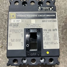 Square D, FAL34030, circuit breaker, 30 amp., 3-Pole, 480VAC / 250VDC