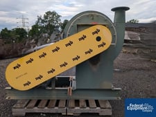 1100 cfm, New York Blower, pressure blower, 15 HP, 2952 RPM, 7.2 BHP, 2406 steel wheel & type, 230/460 V.