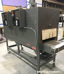 Texwrap #1322-02, Dual Chamber Shrink Tunnel, variable speed Stainless Steel Mesh Belt, 160 FPM, 230 V.