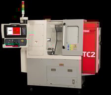 Trak #TC2, turning center, 12" swing, 8" chuck, 2" bar, 8" dia., 11" lgth, RLX Control, 8 turret