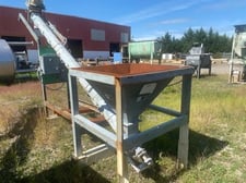 6" diameter x 13' long, Inclined Steel Screw Conveyor