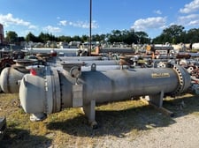 600 sq.ft., 250 psi shell, 250 psi tube, Ward Tank & Heat Exchanger Corp., Stainless Steel shell/tube heat