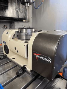 Tsudakoma #TWA-160-M, Tilting Rotary Table, 3.94" spindle, 2.17" bore, 5000 RPM, 2022