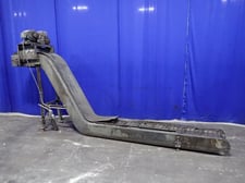 11" wide x 65" long, May Fran, Chip Conveyor, 1.25" Cleat, 151" overall length, 55.5" height, 1 HP, 1750 RPM