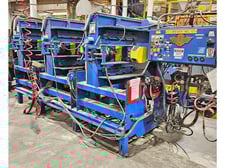 Brewer #GE-2000-3B, 3-head horizontal resaw, 8" W x 12" H capacity, 20-100 FPM, 1998