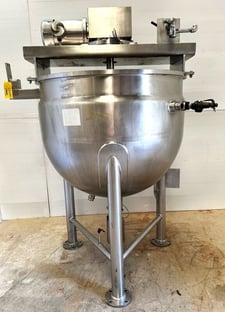 150 gallon Lee, double motion 316 Stainless Steel mix kettle w/ sweep agitation