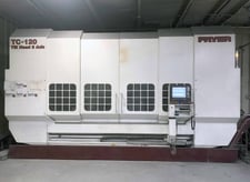Fryer #TC-120V, 5-Axis CNC vertical machining center, 120" X, 32" Y, 28" Z, 120" x 32" table, 18000 RPM, 40
