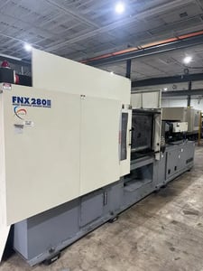 309 Ton, 18.6 oz., Nissei #FNX280III-71A, hybrid horizontal plastic injection molder, 26" x 26" tie bar