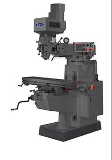 GMC #GMM-1050EVS, manual knee type vertical mill, 10" x50" tbl., 3 HP, 33" X, 12.5" Y, 16" Z, 60-4200 RPM