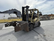 8000 lb. Hyster #H80FT, forklift w/ bale clamp attachment