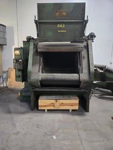 Wheelabrator, 36 x 42 rubber belt tumblast, S/N A123215