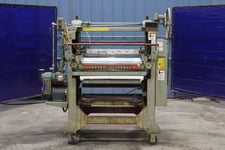 32.5" Black Brothers, Reverse Roller Coat Laminator, 36.75" Constant Pass-Line, 6.5" Chrome & 8.5" Rubber