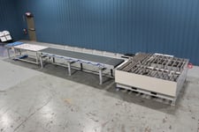 Ligmatech #Optimat-ZHR-01/L/045, Boomerang Return Conveyor for an Edgebander, 81" x 84" Receiving/Transfer