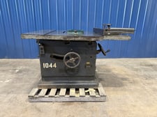Oliver #88-DX, Table Saw, 40" width x 44" L Main & 18" width x 18.5" L Aux. Tables, 1" diameter x 1.8" L