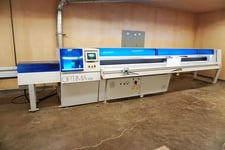 Omga #Optima-120-4200-CE, Push Feed Optimizing & Defecting Cut-off Saw, 25-35 cuts/min., 12" width x 4.3"
