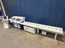 Omga #T2020-NC-Elite, Throughfeed Optimizing Saw, 80-90 cuts/min., 12.6" width x 4.75" thick max Work Size